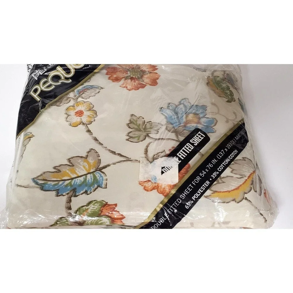 Vintage Pequot Percale Full Size Sheet Set 4 PC New in Package (1 Opened)‎